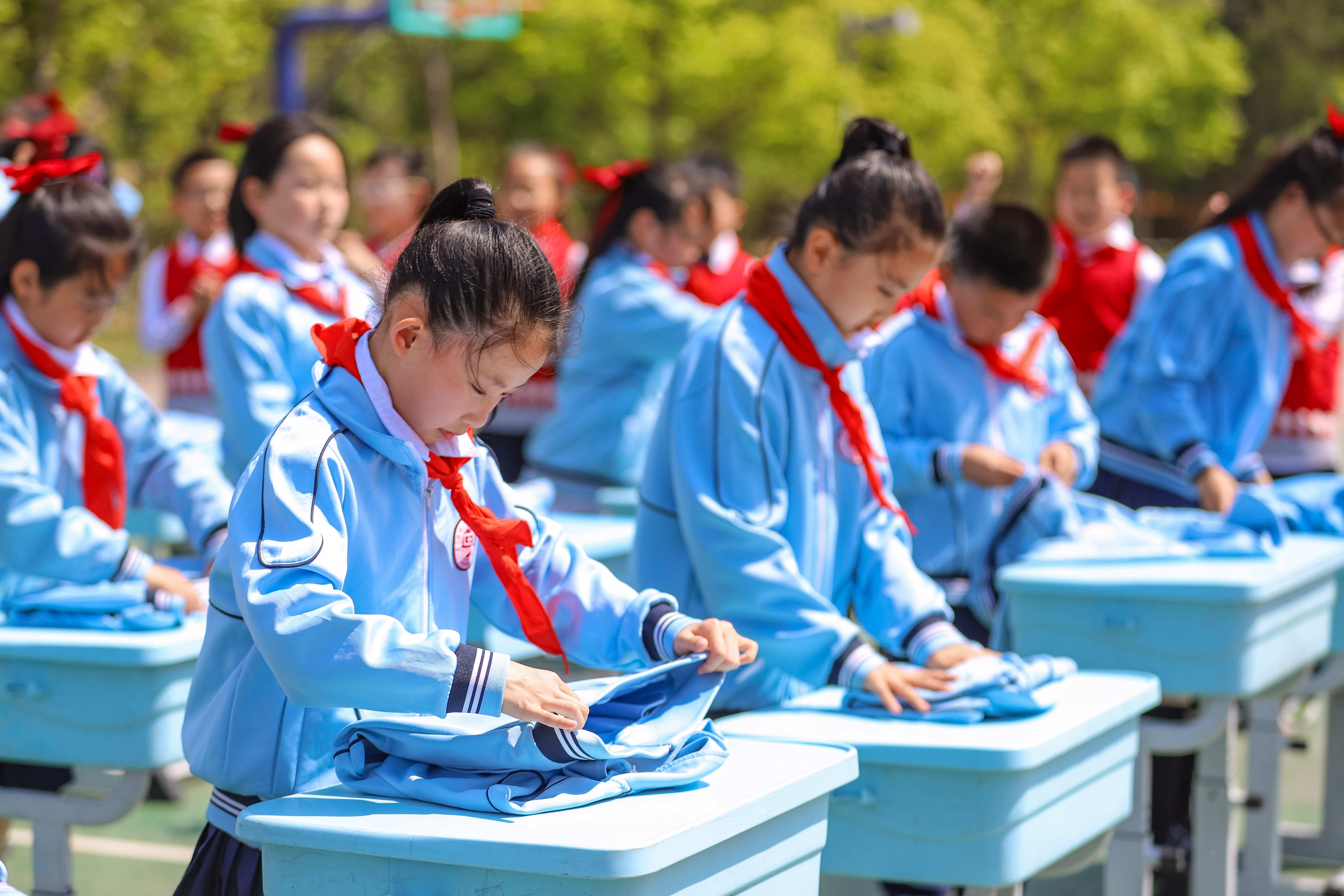 山东青岛：“劳动美”劳动技能大比拼(图2)