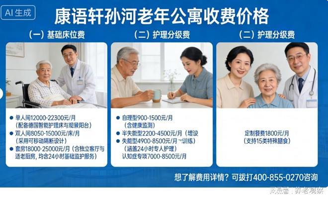 康语轩孙河老年公寓收费标准8050元起(价格表)：朝阳区认知症照护(图7)